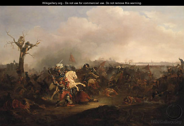 A Cavalry Skirmish - (after) Rugendas, Georg Philipp I