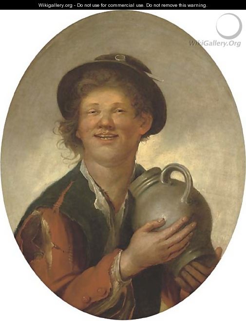 A peasant boy drinking, half-length - (after) Giacomo Francesco Cipper