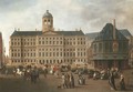 The Dam, Amsterdam, with the Town Hall and the Waag - (after) Gerrit Adriaensz Berckheyde