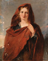 Woman in red shawl - (after) Girolamo Induno