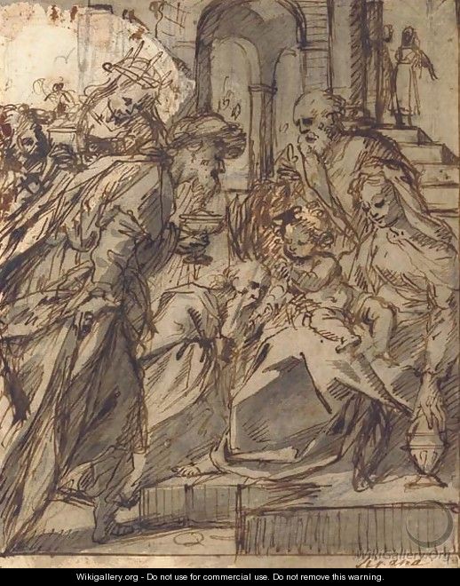 The Adoration of the Kings - (after) Giovanni Andrea Sirani