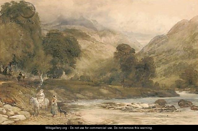 Gossiping by the river - (after) Cox, David