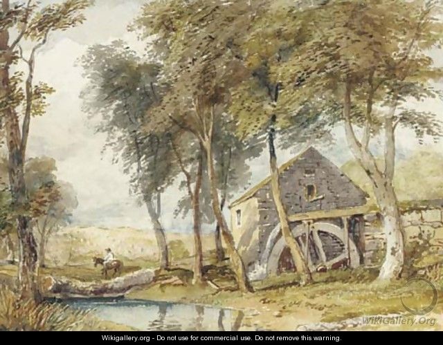Riding past the watermill - (after) Cox, David