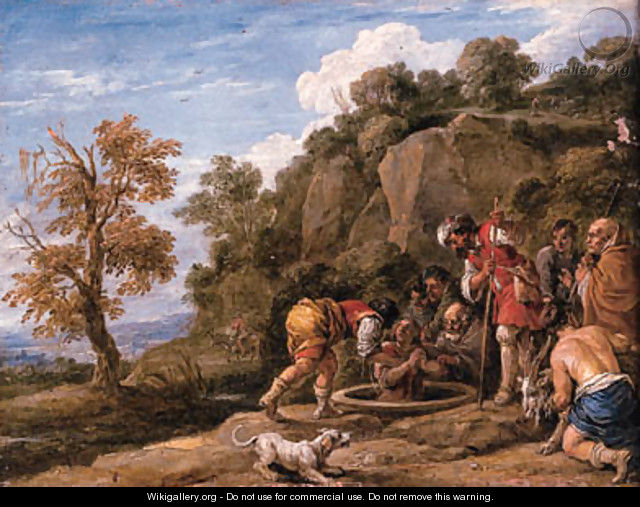 Joseph put into the Well by his Brothers - (after) David The Younger Teniers