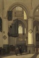 The interior of a church with townsfolk in the foreground - (after) Emanuel De Witte