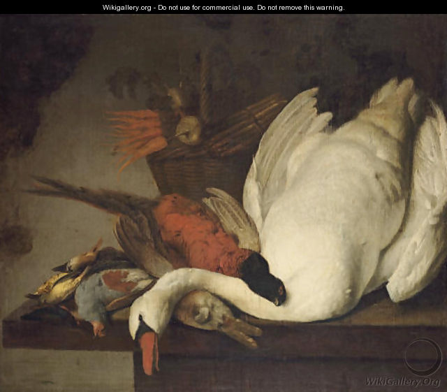 A dead swan - (after) Elias Vonck