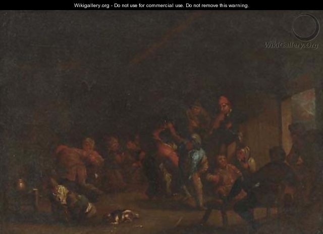 Peasants carousing in an interior - Egbert Jaspersz. Van, The Elder Heemskerck