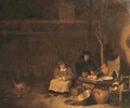 Peasants preparing a meal in a barn - (after) Egbert Lievensz. Van Der Poel