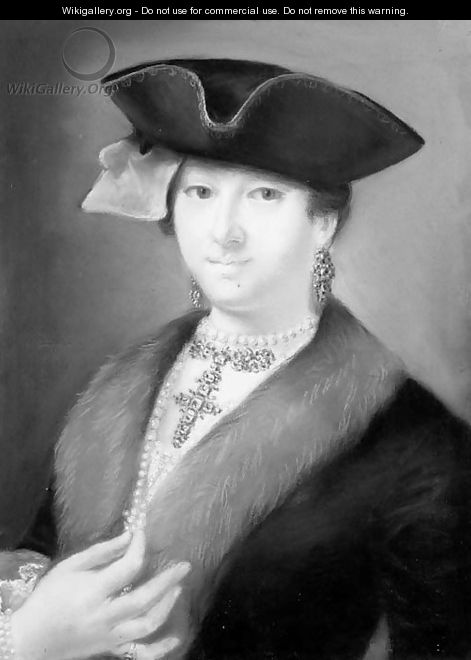 Portrait of an elegant lady - (after) Francesco Pavona