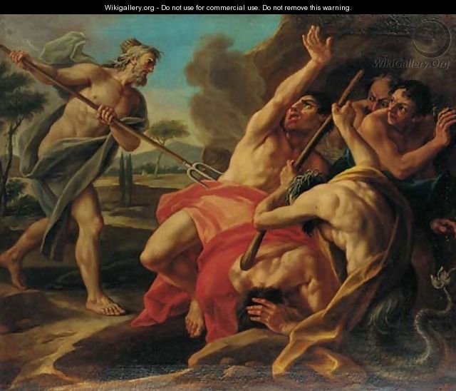 Neptune battling the Giants - (after) Francesco Maggiotto