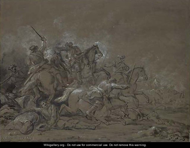 A cavalry skirmish 2 - (after) Francesco Giuseppe Casanova