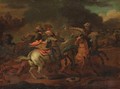 A cavalry skirmish - (after) Francesco Giuseppe Casanova