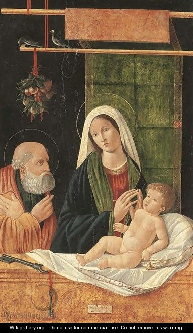 The Madonna and Child with Saint Peter - (after) Francesco Bissolo