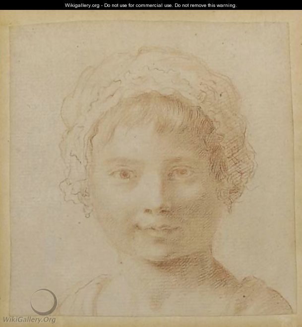 Portrait of a young girl - (after) Francesco Bartolozzi