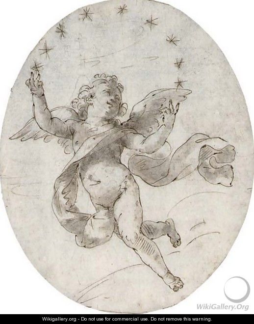 A putto with nine stars - (after) Filippo Pedrini