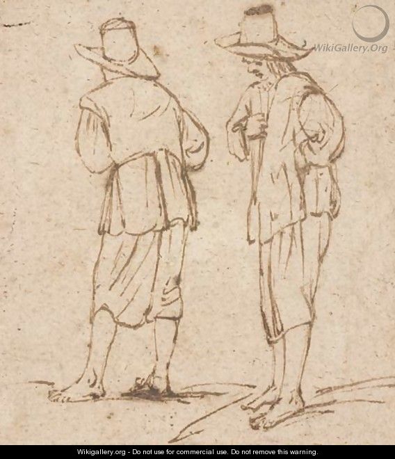 Two standing figures - (after) Filippo Napoletano