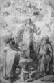 The Madonna and God-the-Father with Saint Luke and Saint Matthew - (after) Filippo Bellini