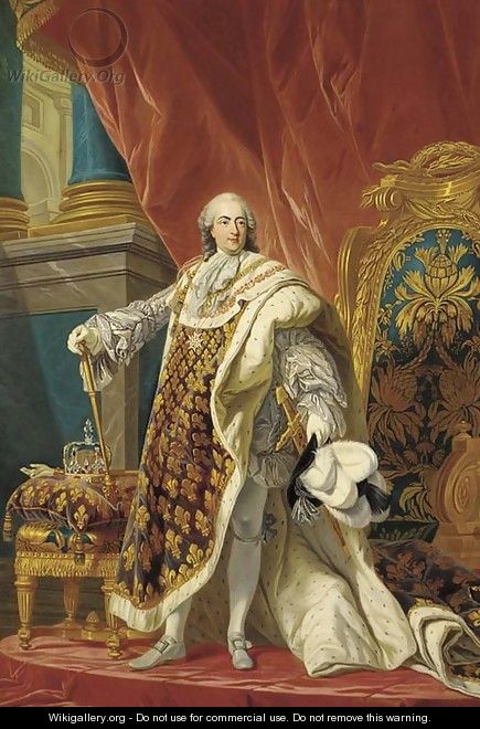 King Louis XV, in full ceremonial dress - (after) Antoine-Francois Callet