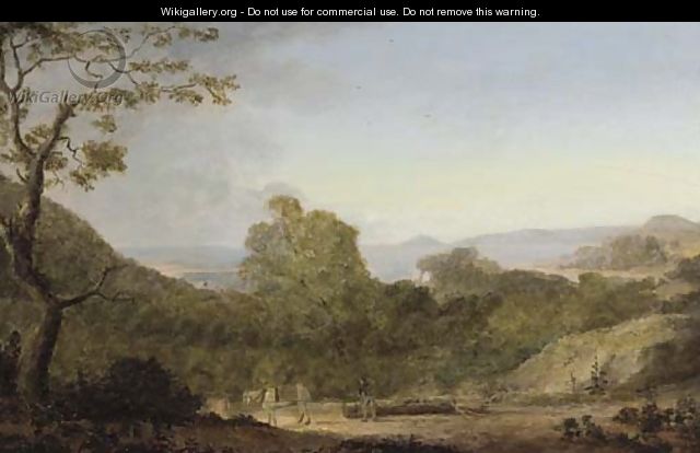 Briton Ferry in Glamorganshire, looking towards The Mumbles - (after) Anthony Devis