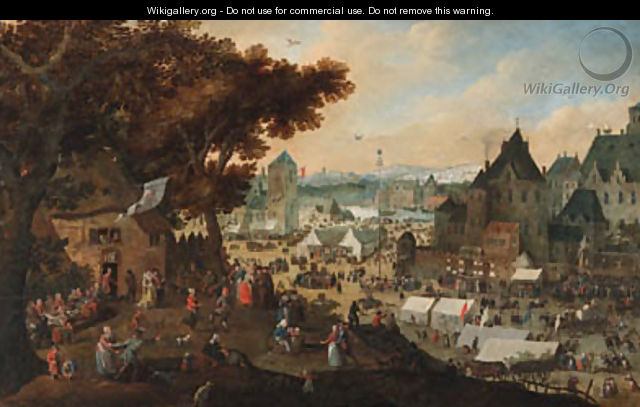 A town kermesse - (after) Bartholomeus Grondonck