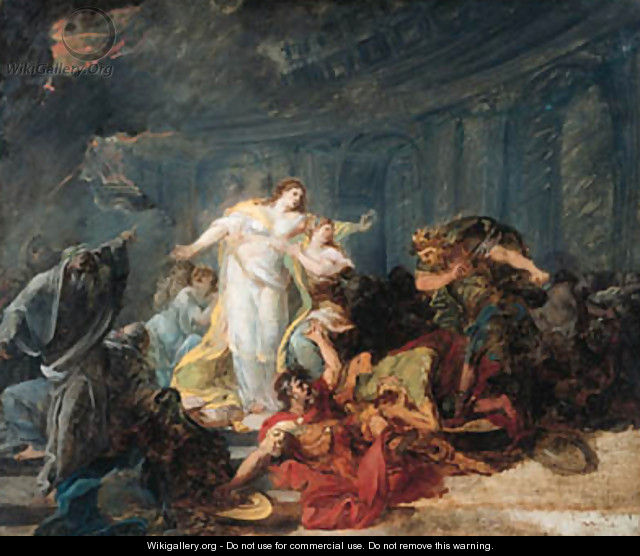 The Death of Priam - (after) Baron Jean-Baptiste Regnault