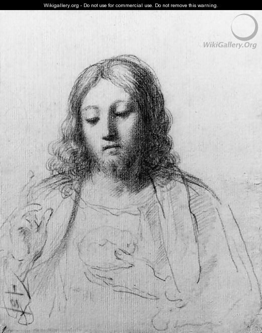 Christ blessing Study for a Last Supper - (after) Cesare Gennari