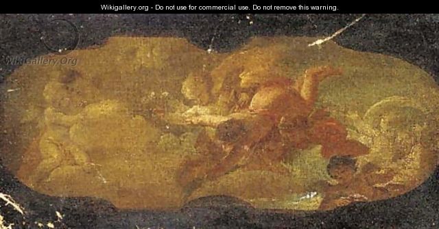 An allegorical scene a modello for a ceiling painting - (after) Carlo Innocenzo Carloni