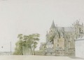 A study of the side of Nantes Cathedral and it's surrounding buildings - (after) Clarkson Stanfield