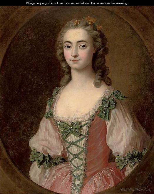 Portrait of a lady - (after) Charles-Amedee-Philippe Van Loo
