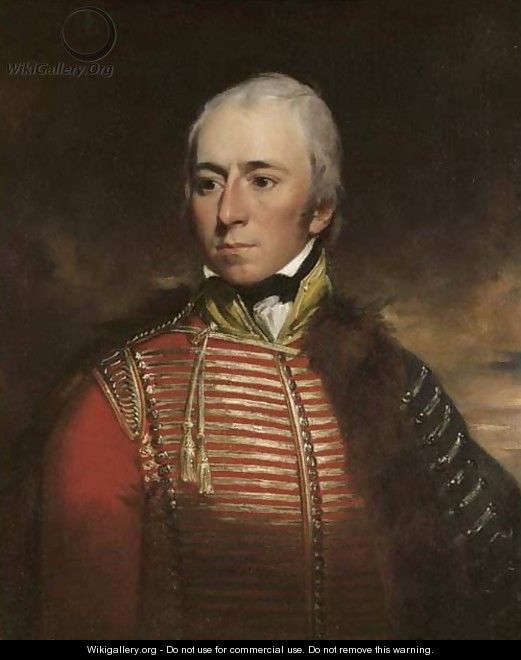 Portrait Of Captain Thomas David Lamb, M.P. (1775-1818), Of Mountsfield Lodge, Rye, Half-Length, In The Uniform Of The Cinque Ports Fencible Cavalry - Arthur William Devis