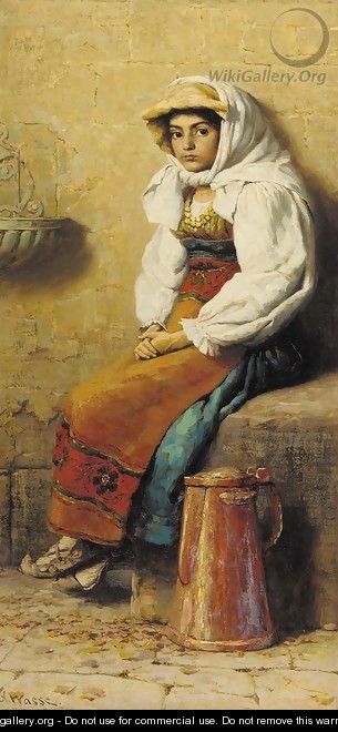 An Italian peasant girl - Arthur Wasse