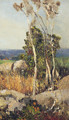 Trees And Boulders In An Extensive Landscape - (after) Adolfo Tommasi