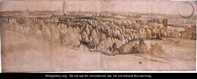 A panoramic View of the City of Arnhem seen from the North - (after) Adam Frans Van Der Meulen
