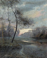 Rural Landscape at Sunset - (after) Alexei Kondratyevich Savrasov