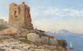 Cattle grazing before a ruined tower on the coast at Sorrento - Arthur Glennie