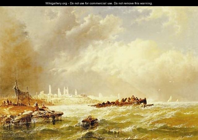 Wreckers off the coast - Arthur Joseph Meadows