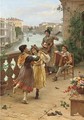 On a Venetian balcony - Antonio Paoletti