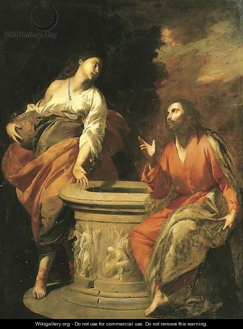 Christ and the Woman of Samaria at the well - Antonio De Bellis