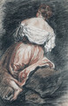 A seated woman seen from behind, after Bassano - Jean-Antoine Watteau