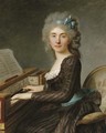 Portrait of Mademoiselle Rouille, three-quarter-length, at the pianoforte - Antoine Vestier