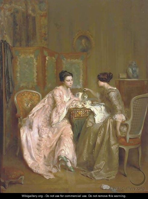 A cup of tea - Antoine Emile Plassan