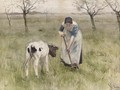 A Peasant Woman and her Calf - Anton Mauve