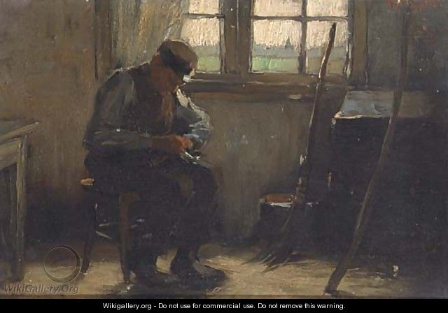 A man in his workshop - Alexander Gerhard Anton Ridder Van Rappard