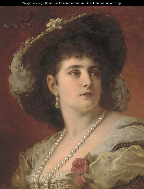An elegant lady - Antoine Auguste Ernest Hebert