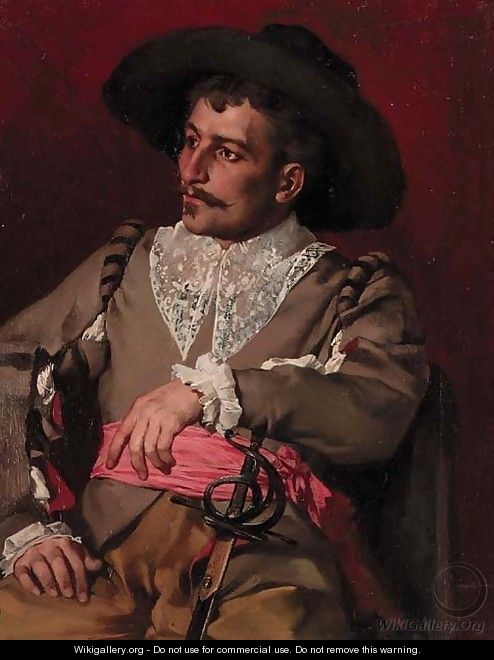 The pensive cavalier - Anton Muller