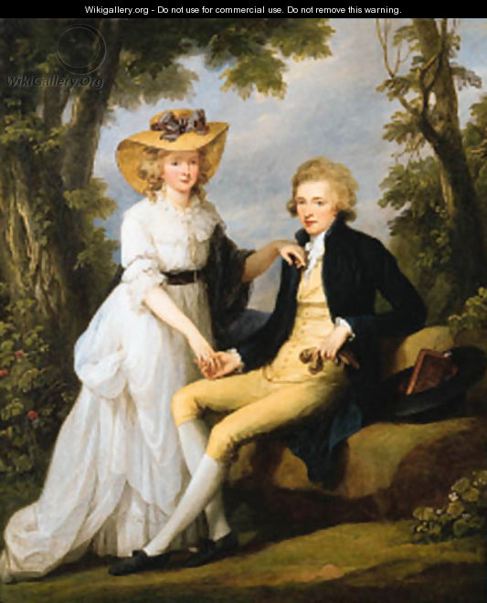 Portrait of Robert Stearne Tighe (1760-1835) of Mitchellstown, co. Westmeath, Ireland, and his wife Catherine - Angelica Kauffmann
