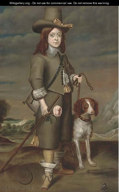 Portrait of a boy, full-length - Anglo-Dutch School