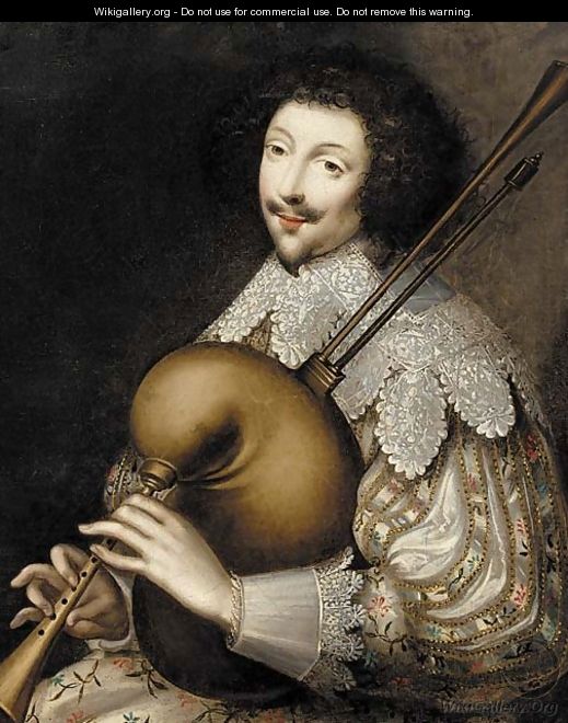 Portrait of a musician - Anglo-Dutch School