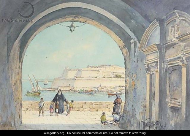 Figures on the fortress walls, Valetta, Malta - Angelos Giallina