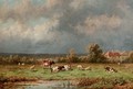 Pasturing cattle - Anthonie Jacobus van Wyngaerdt